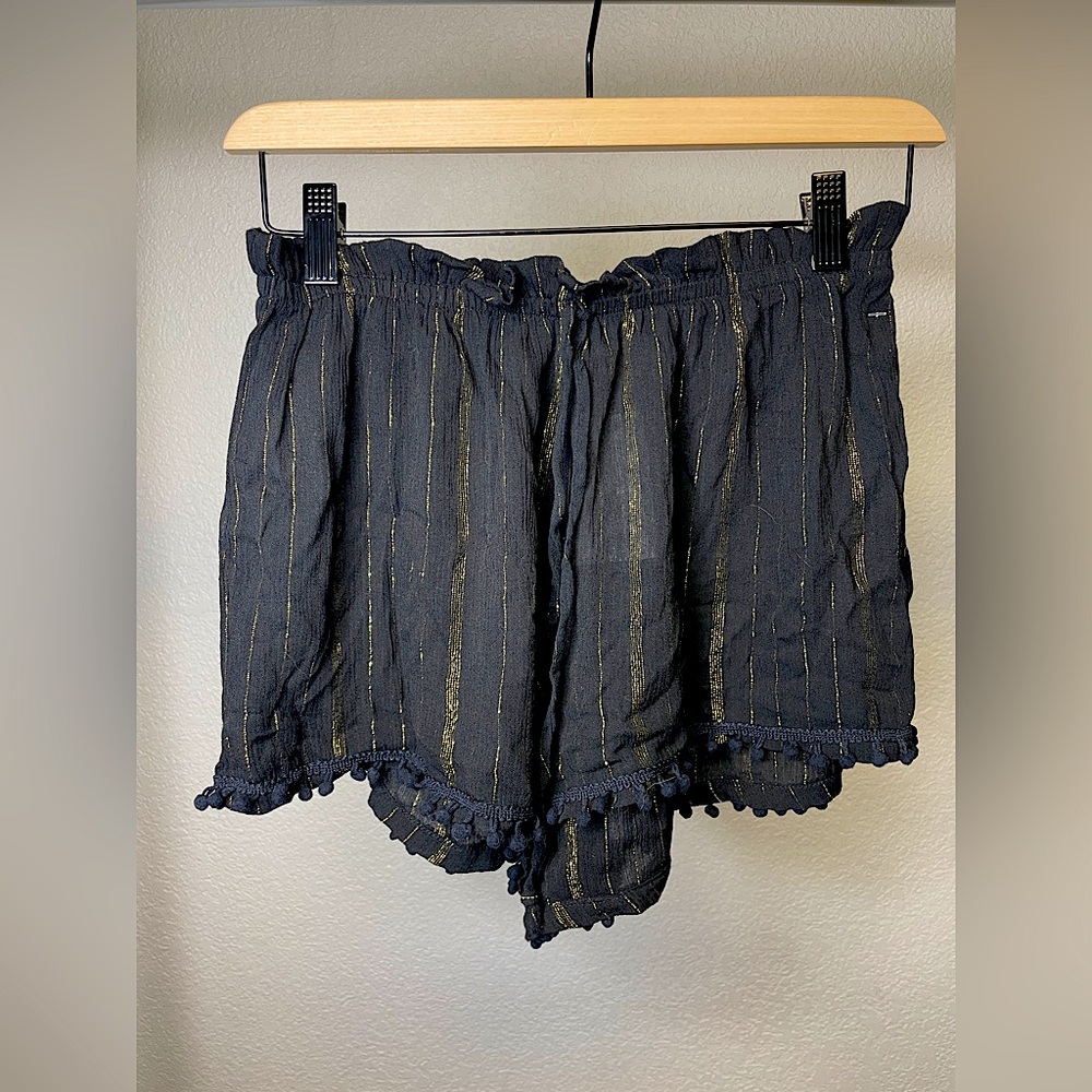 NWT About A Girl Black/Gold Shorts Size XS